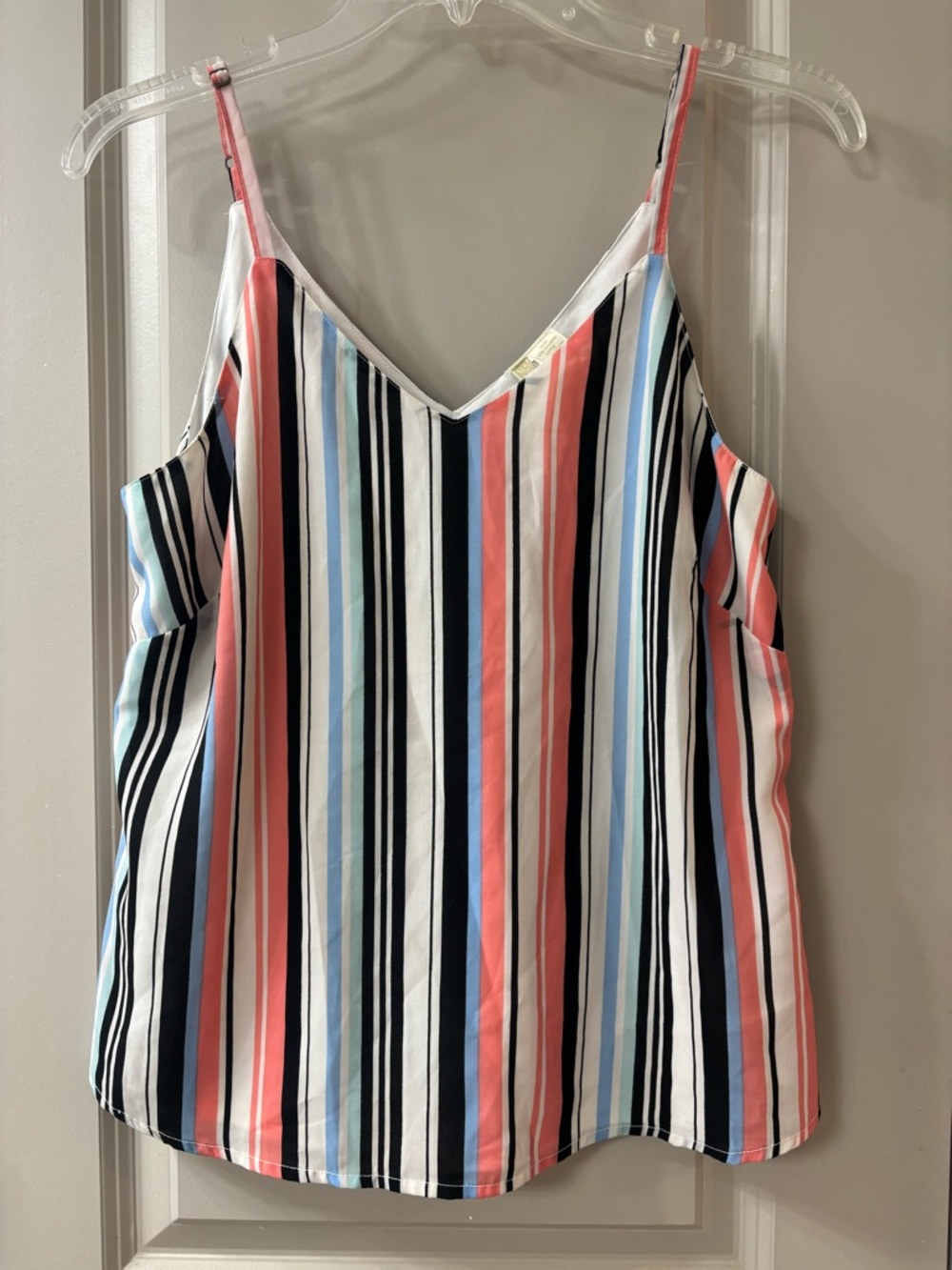 Japna Multi-Stripe V-Neck Spaghetti Strap Camisole